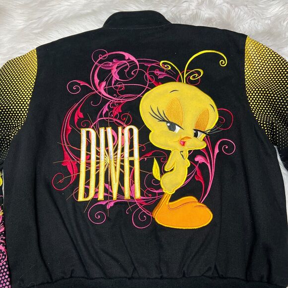 JH DESIGN LOONEY TUNES TWEETY BIRD DIVA JACKET SIZE M 2006 - Picture 5 of 9